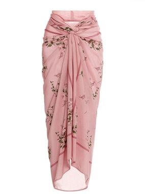 Agua by Agua Benedita Lavanda Pink Wisteria Cotton Silk Blend Pareo / Sarong